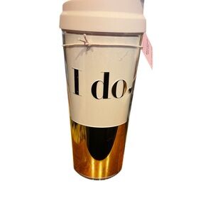 Kate Spade I Do 16 oz Plastic Travel Cup (NWT)